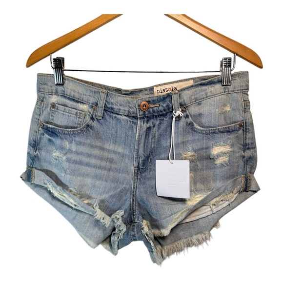 Pistola Distressed Cut Off Shorts NWT - Picture 1 of 5